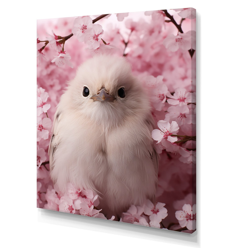 «Majestic Chick Portrait Blooms», art mural animal de poule, Toile tendue, H 20 po x l 12 po x P 1 po