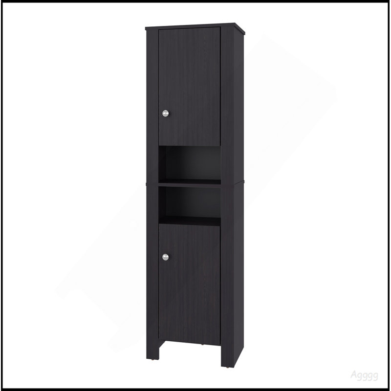 Wenge Tall Stylish Cabinet With Closed Compartments