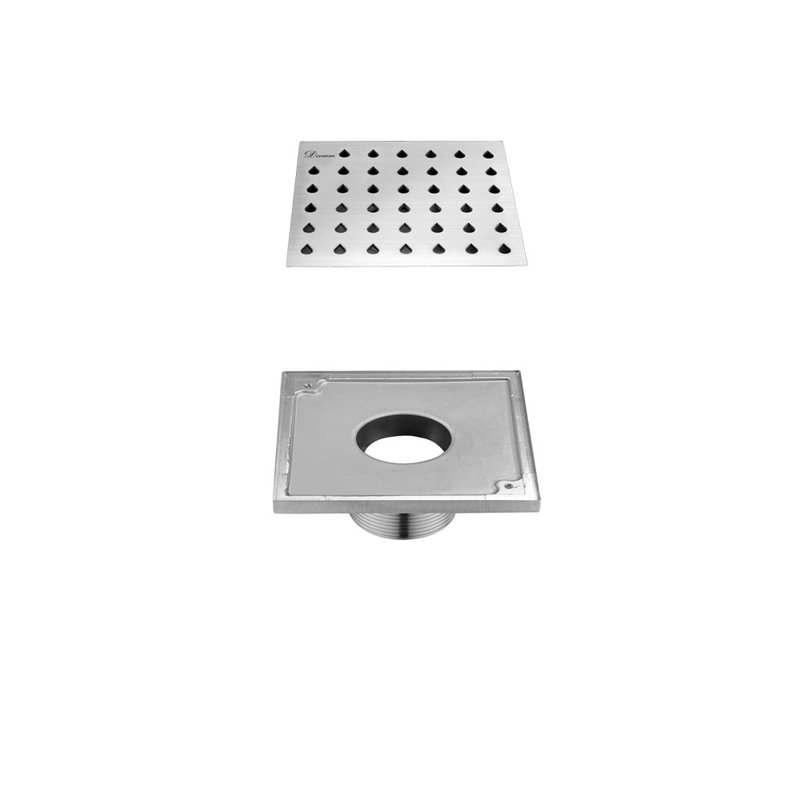 Nile River 2.31" Grid Stainless Steel Square   Linear Floor Shower Drain