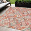 Tapis intérieur / extérieur lavable 8 pi x 10 pi corail et orange