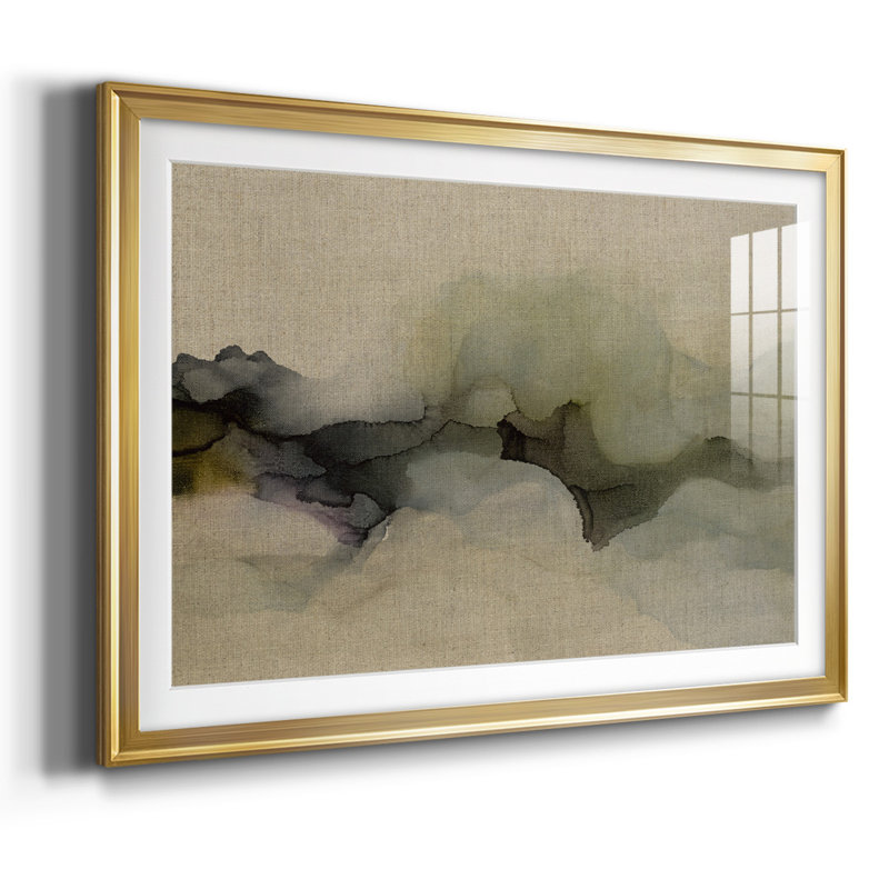 «When It Rains It Pours», impression encadrée avec biseau mat et verre, Or, H 19 po x l 27 po x P 1,5 po