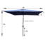 Parasol extérieur imperméable 6 x 9 pi avec manivelle et bouton poussoir inclinable sans rabat pour jardin-131094366