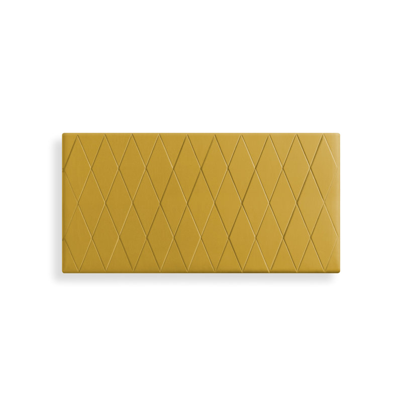 Raffles Upholstered Headboard, Small Double (4'), Mustard