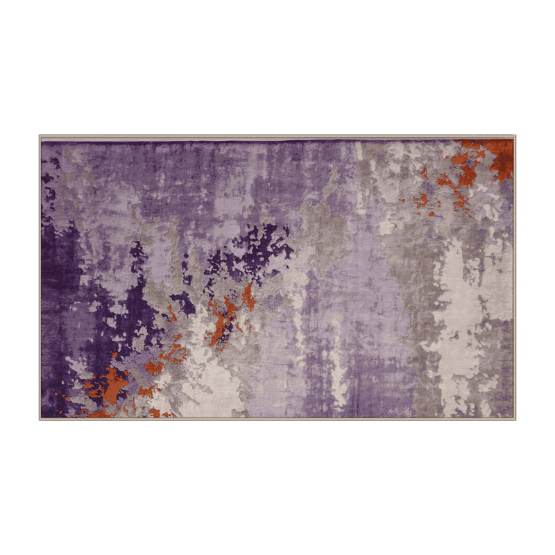 Tapis beige soyeux et moelleux, Rectangle 2 pi x 3 pi