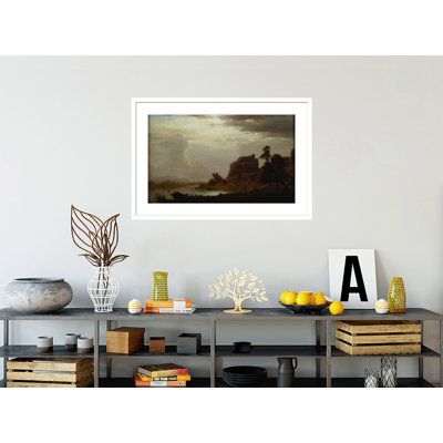 On the Sweetwater near the Devil's Gate by Albert Bierstadt -Framed Giclee Print