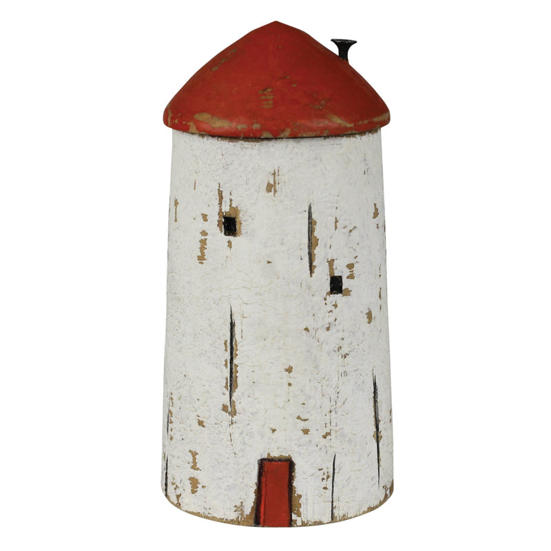 Mikah Rustic Wood Lighthouse Sculpture