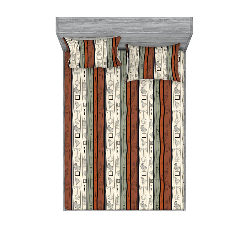 Drap-housse et taie décorative Ambesonne, Ensemble de draps très grand californien avec 2 t