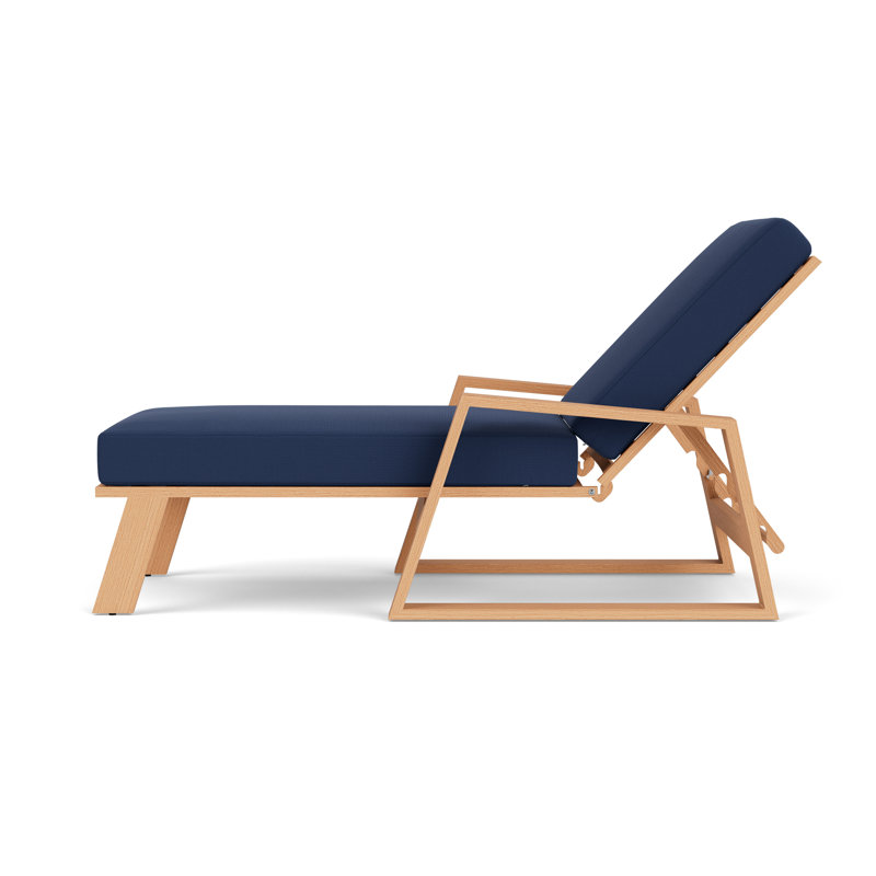 Pursuit Outdoor Chaise Lounge, Beach Navy
