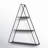 3 Piece Triangle Metal Accent Shelf