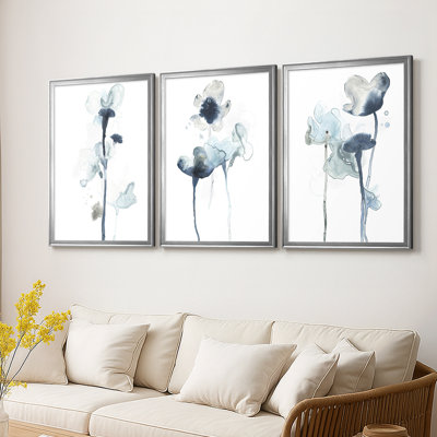 3 pièces, toile de galerie d'art encadrée personnalisée