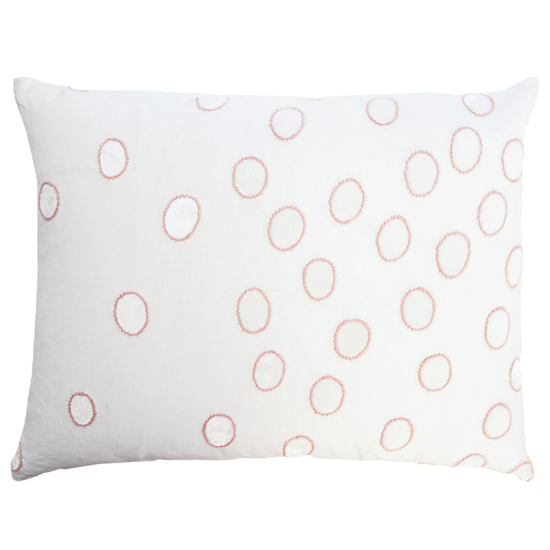 Ovals Lumbar Pillow Cover & Insert, Apricot, 16" H x 20" W