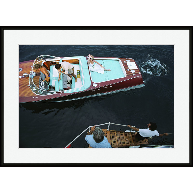 Monte Carlo Print by Slim Aarons, Black Framed Paper, 17" H x 25" W x 1.75" D