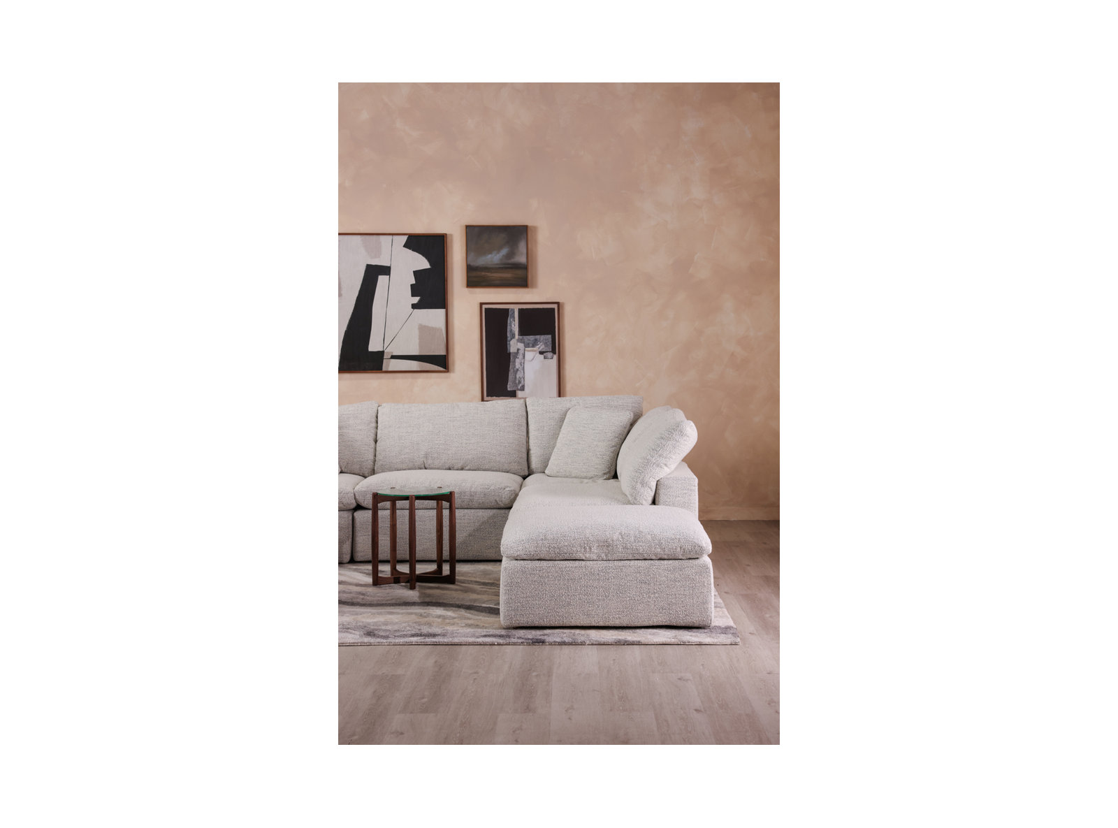 Armand Performance Fabric Ottoman, Light Gray Livesmart®