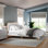 Lit plateforme en bois avec base tapissier Martha Stewart Flynn