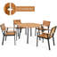 Blanchet 4 - Person Acacia Patio Dining Set with Round Table