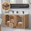 Meuble-lavabo double 60 po avec miroir Anais