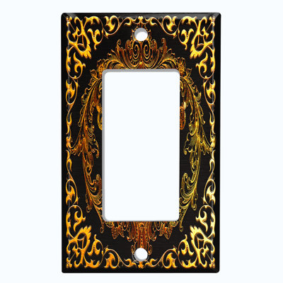 Patterned 1 - Gang Rocker Standard Wall Plate
