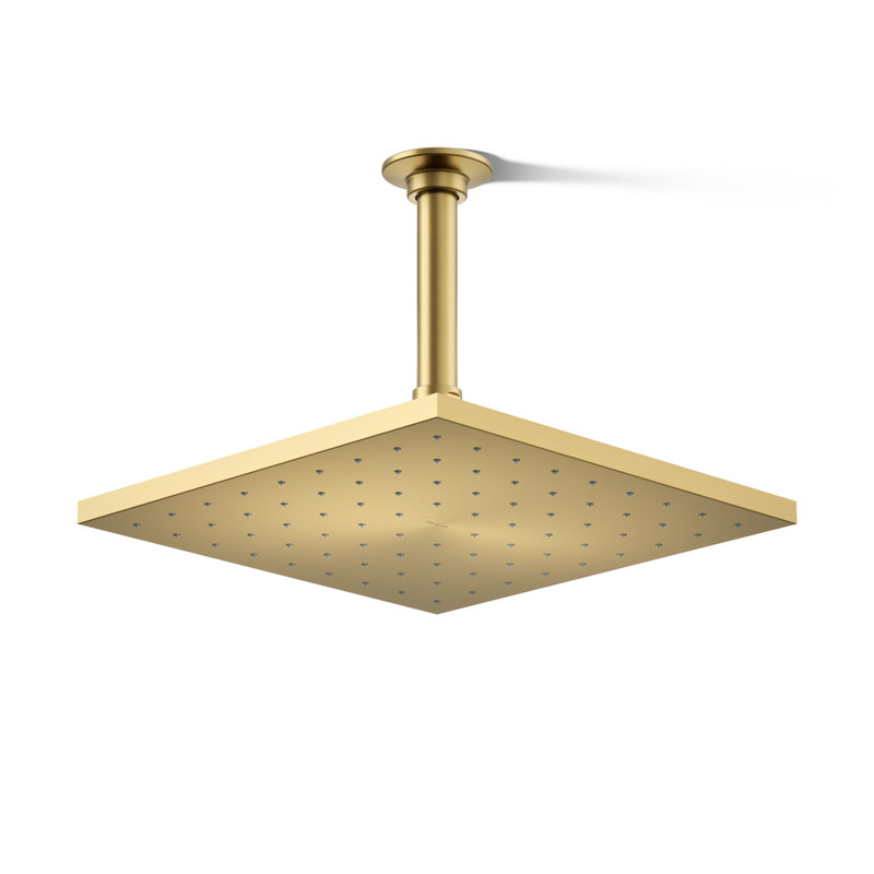 Pomme de douche contemporaine 10 "2,5 GPM, Laiton brossé moderne éclatant
