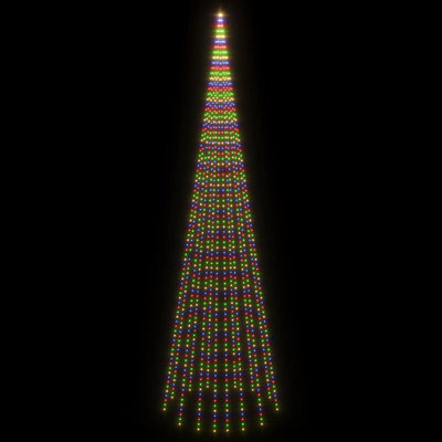 Christmas Tree on Flagpole Warm White