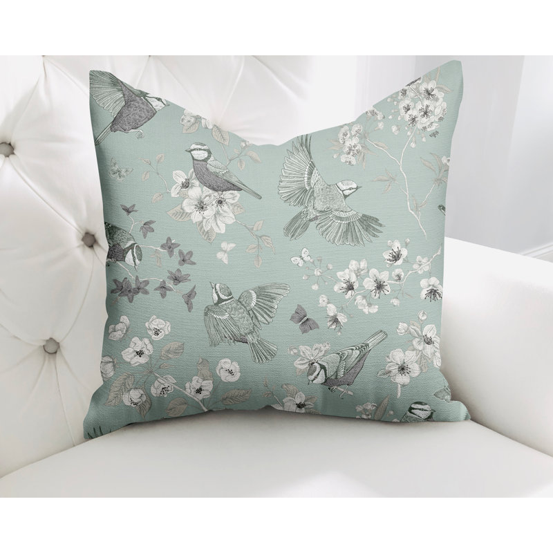  Housse de coussin en coton Cosette, L 17 po x H 17 po, Émeraude