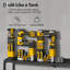 Organisateur à outils mural robuste avec porte-perceuses, 3 tablettes, 8 fentes, capacité de 100 lb