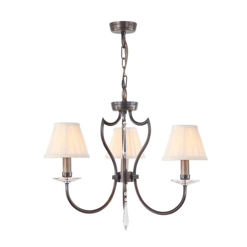 Noi 3 - Light Candle Style Chandelier, Dark Bronze