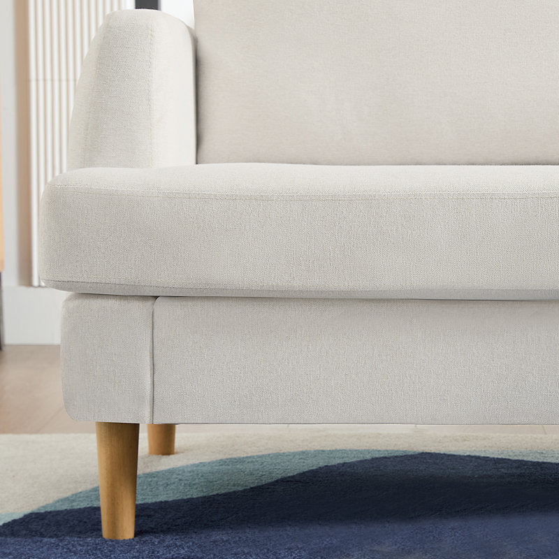 Canapé en lin 70 po avec port de charge USB, Beige