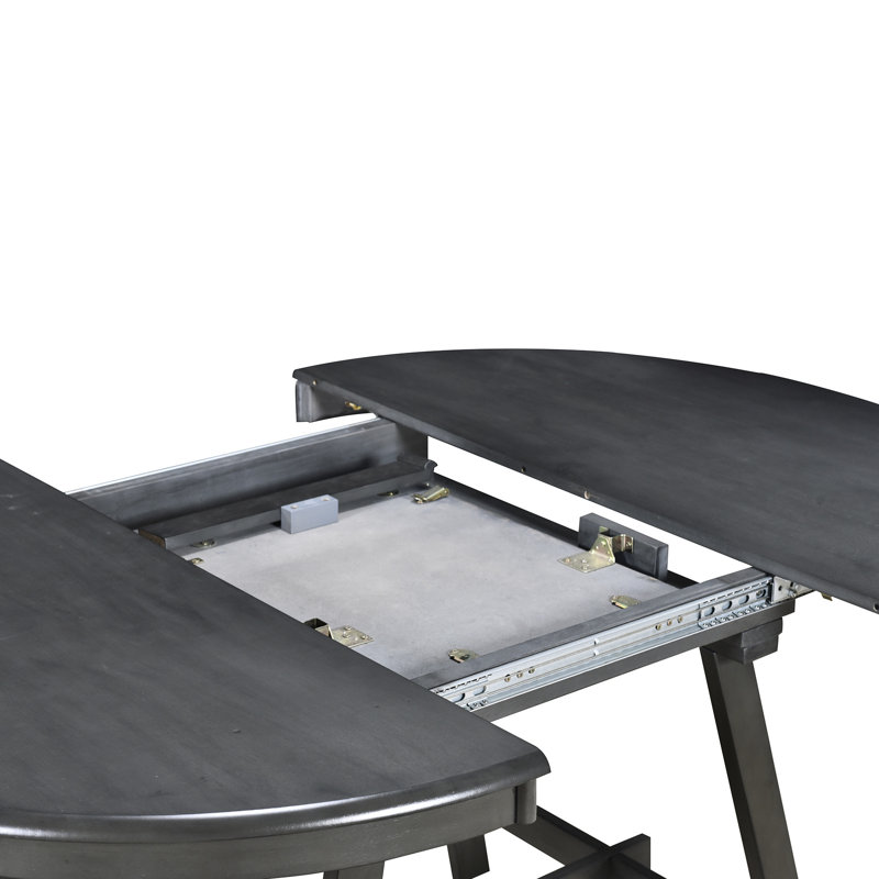 Table de salle à manger extensible grise - processus d'assemblage facile pour nettoyer la surface