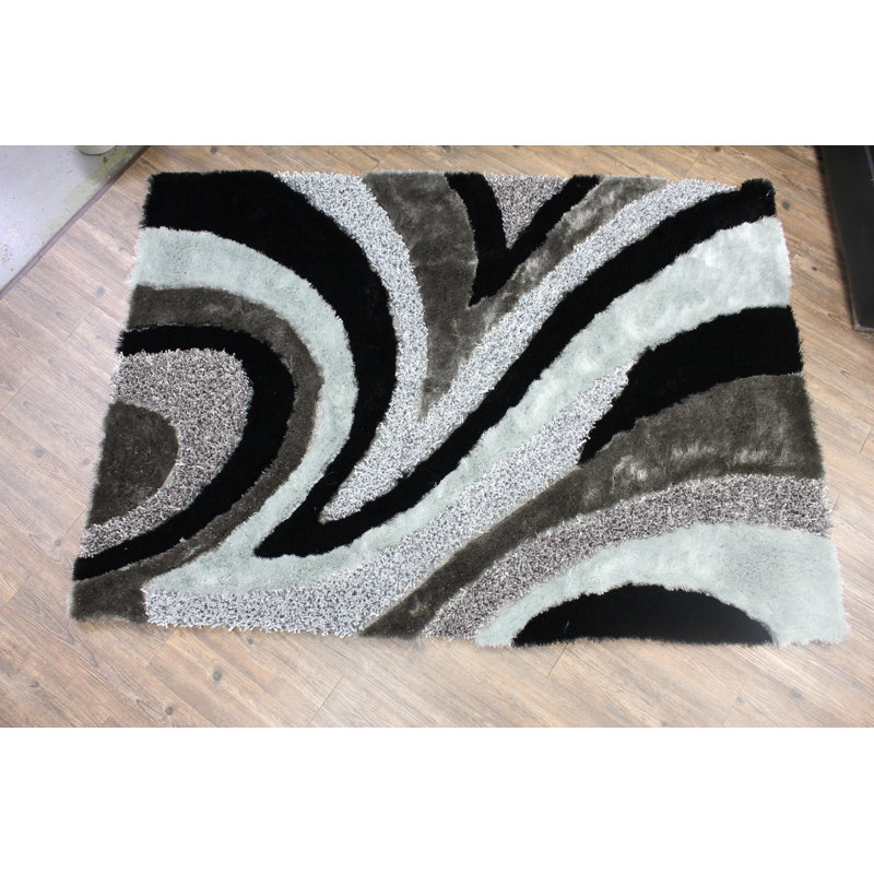 Tapis gris / noir, Rectangle 8 pi x 11 pi