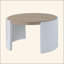 Table basse en chêne et blanc Zoma