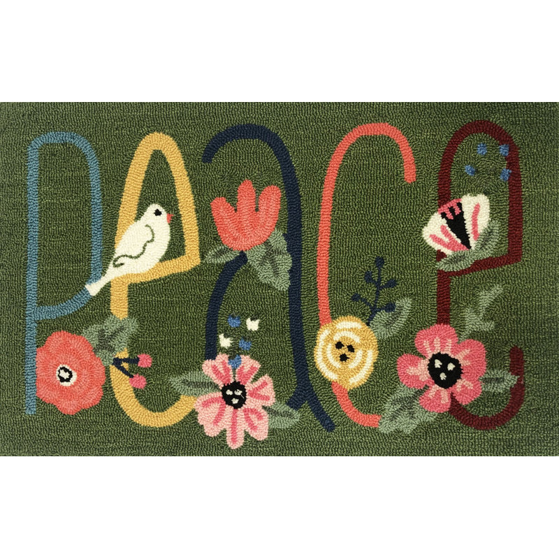 Rosalua Looped / Hooked Rug, Rectangle 2'6" x 4'