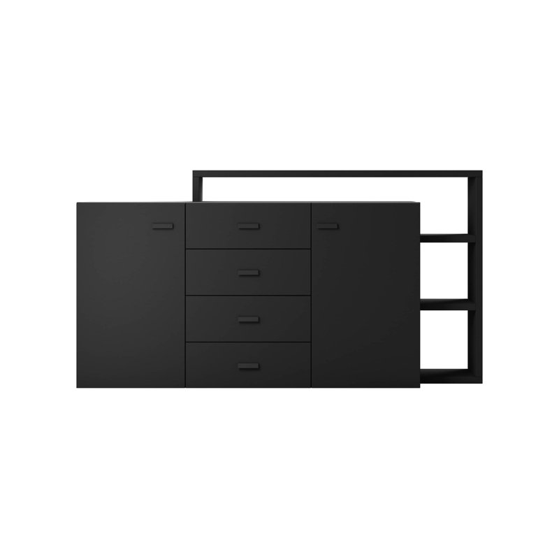 Behesh 180cm Sideboard, Black/Black