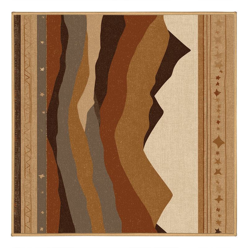 Tapis Blazing Mesa, Carré 7 pi