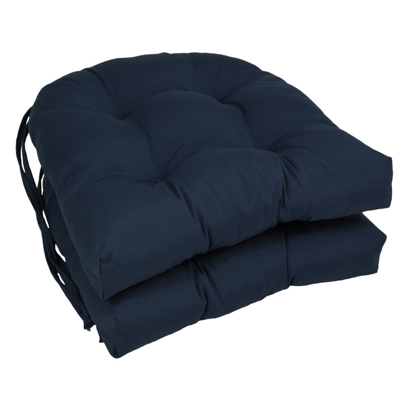 16-inch Indoor Dining Chair Cushion, Navy