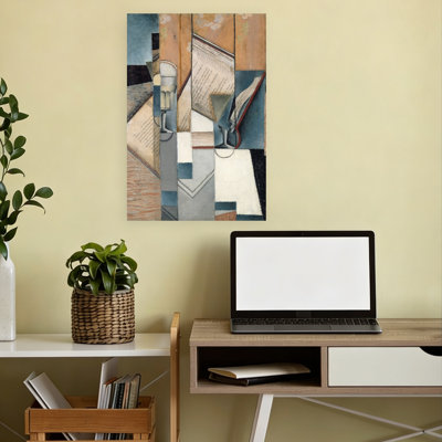 The Book, 1913 Abstract Contemporary Wall Art Print by Juan Gris - 1 Piece Wrapped Canvas Wall Art