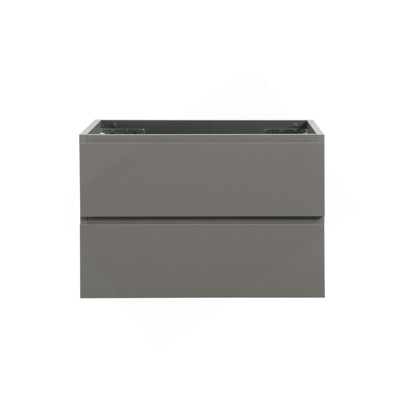 Alice-30W-102, armoire murale SANS lavabo, couleur grise, avec deux tiroirs, pré-assemblée, Blanc + gris