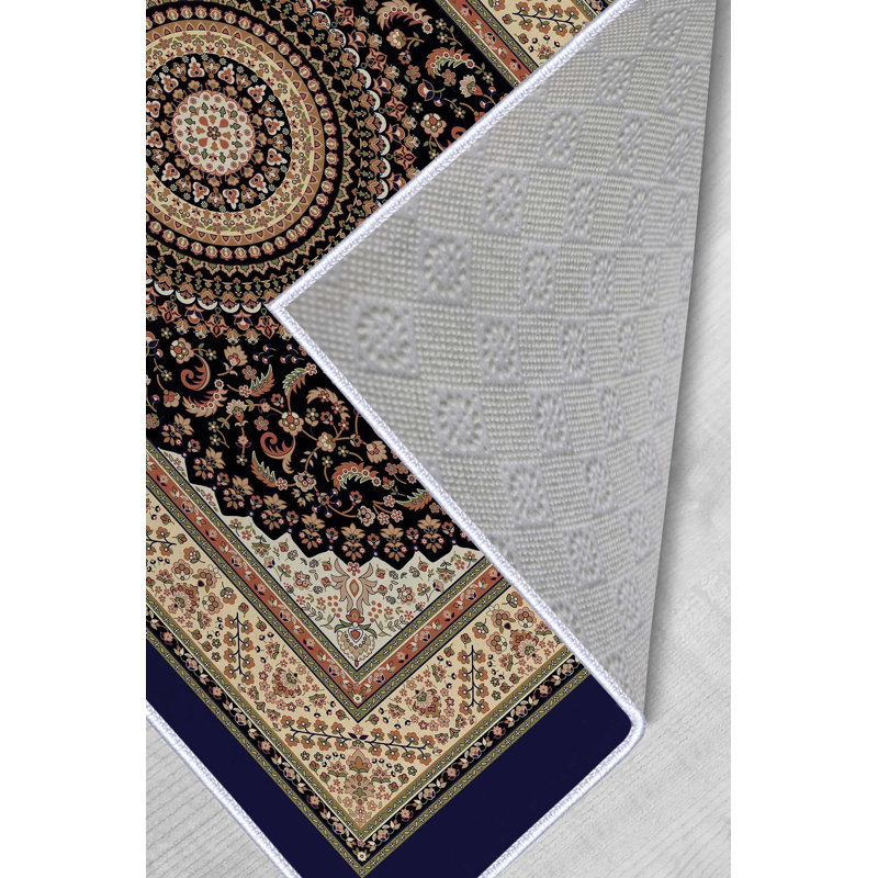 Premium Woven Area Rug, 100% Polyester, 4.6 x 7.2 ft | Antibacterial, Non-Slip PVC Dot Underside | 3D Digital Printing, Machine Washable, Pile Height: 0.3 in | Ideal for Living Room, Bedroom, and Dining Spaces