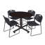 Nicklo break room table, 4 Zeng stackable chairs-32668448-32668444