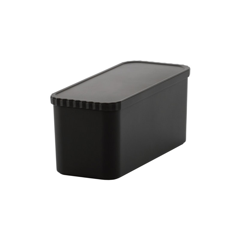 Slim Stacking Bin Set of 2, Black