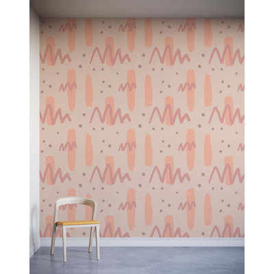 7m x 75cm Matte Childrens Abstract Paint Wallpaper Roll