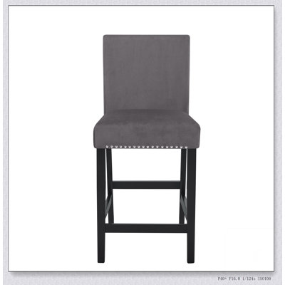Tabouret de comptoir en velours Cobre