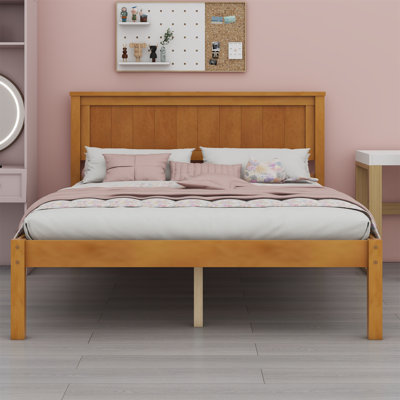 Lit plateforme en bois massif Shauna