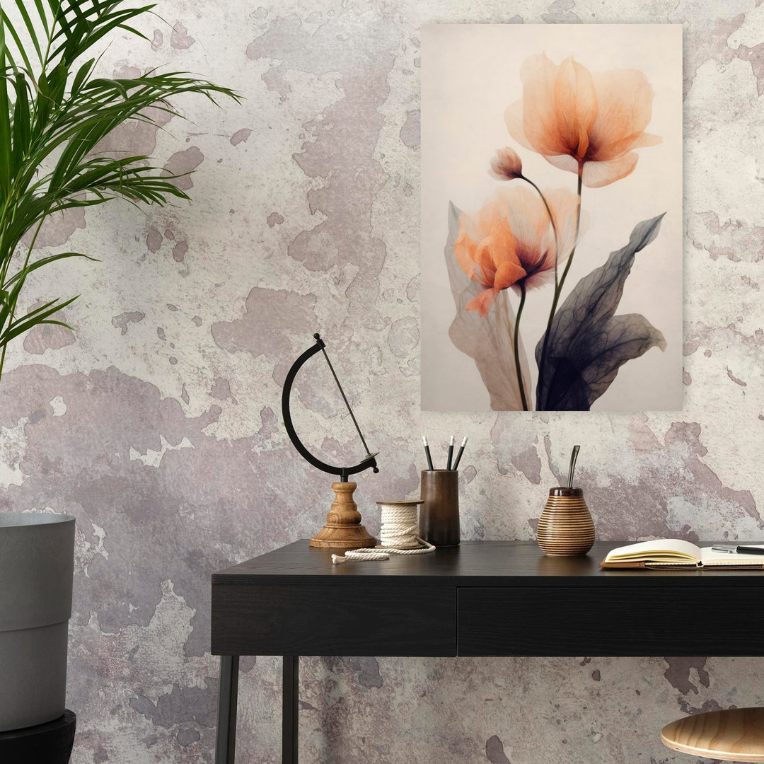 Ethereal Blooms Contemporary Delicate Elegant Flower Nature Wall Art Print