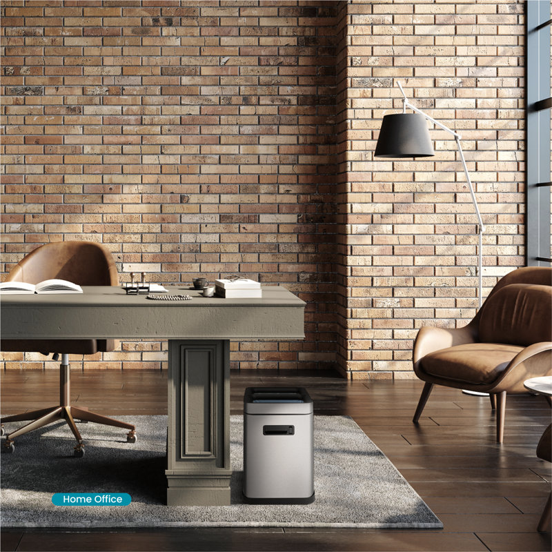 8 Gallon Stainless Steel Dual Compartment Open Top Trash Can