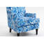 Fauteuil d'appoint rembourré avec garniture cloutée pour le salon