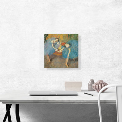 «Two Dancers At Rest In Blue 1898» par Edgar Degas - peinture sur toile tendue