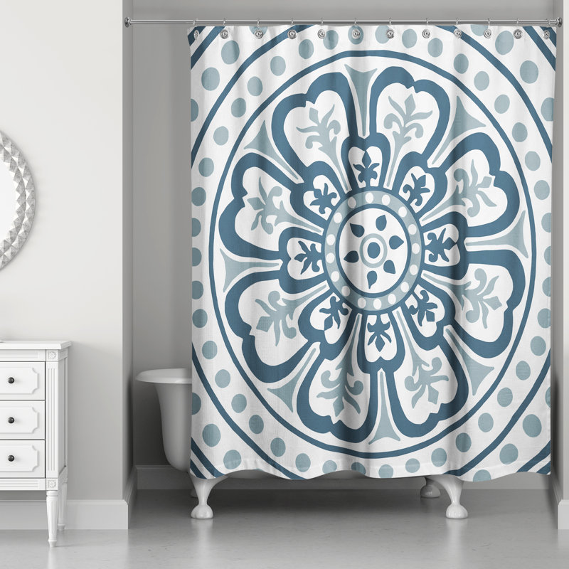 Rideau de douche Maloy, Bleu