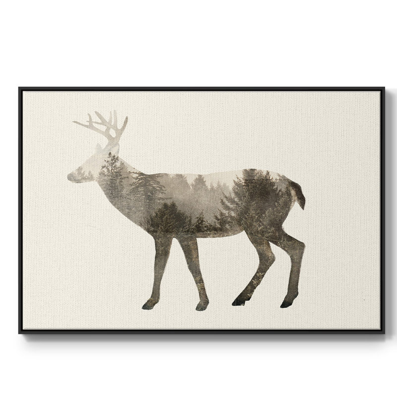 Toile tendue avec châssis de qualité supérieure The Wilderness IV - prête à être accrochée, H 17 po x l 25 po x P 2 po, Noir