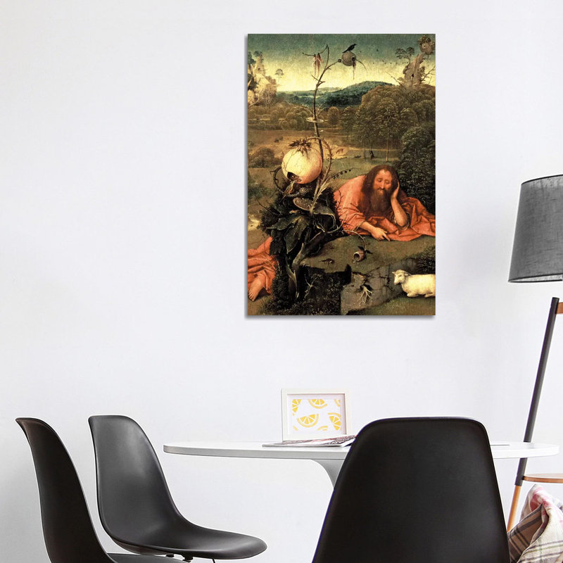 St. John The Baptist In Meditation by Hieronymus Bosch - Wrapped Canvas Painting, 101.6cm H x 66.04cm W x 1.91cm D