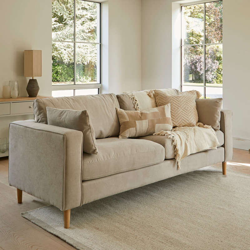 Floresville Sofa, Dark Oak, Soft Beige, 3 Seater